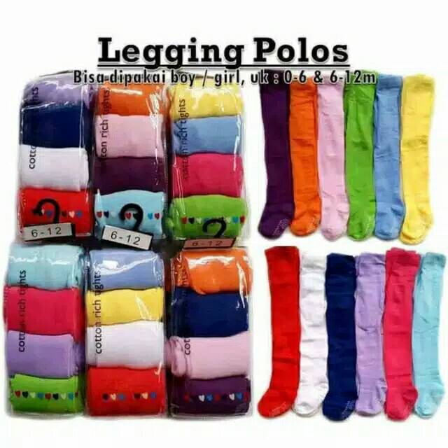 LEGGING POLOS WARNA CARTER LOVE &amp; CATTON RICH PLATINUM FOOTSTEP ISI 4PCS