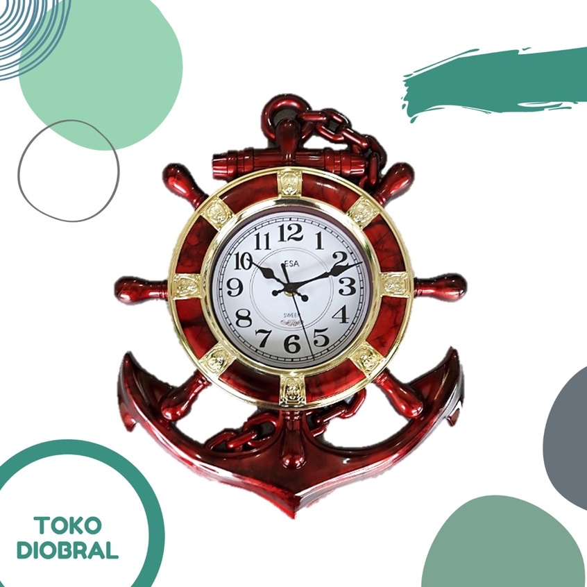 Jam Dinding Unik Bentuk Jangkar Kapal