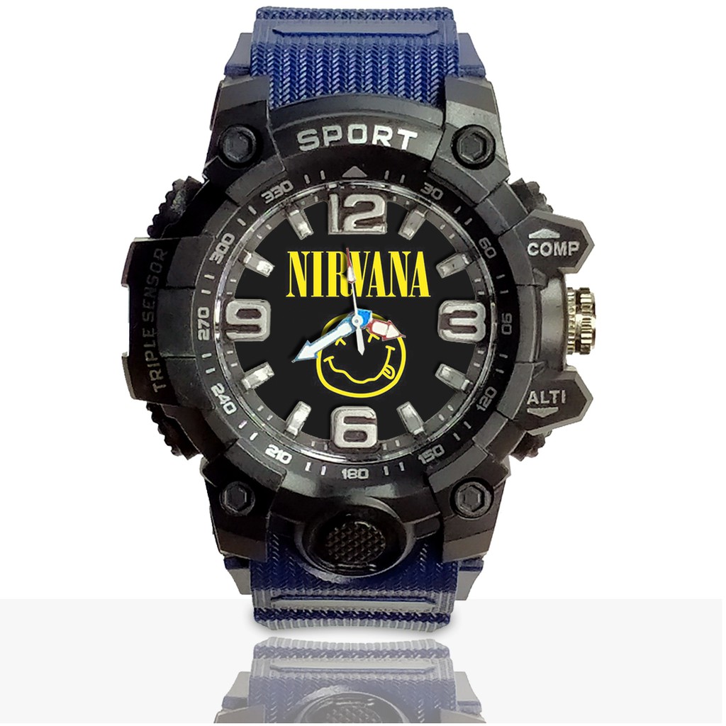 Jam Tangan Custom NIRVANA Ruber- Water Resistant