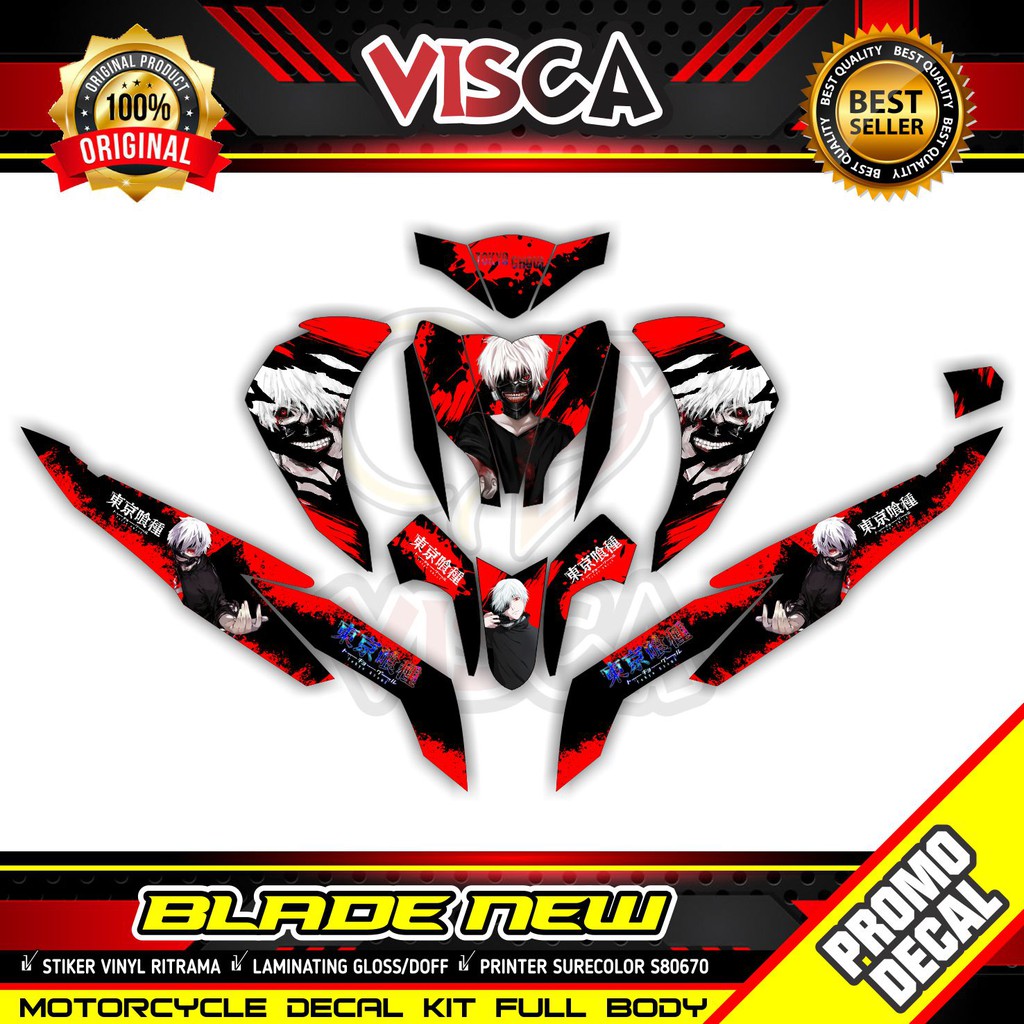 Decal Blade 125 New Stiker Blade 125 Variasi Full Body striping blade 125 variasi Stiker Motor Blade