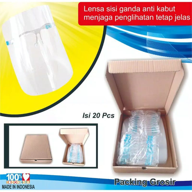 face shield nagita kemasan 20pc face shield kacamata