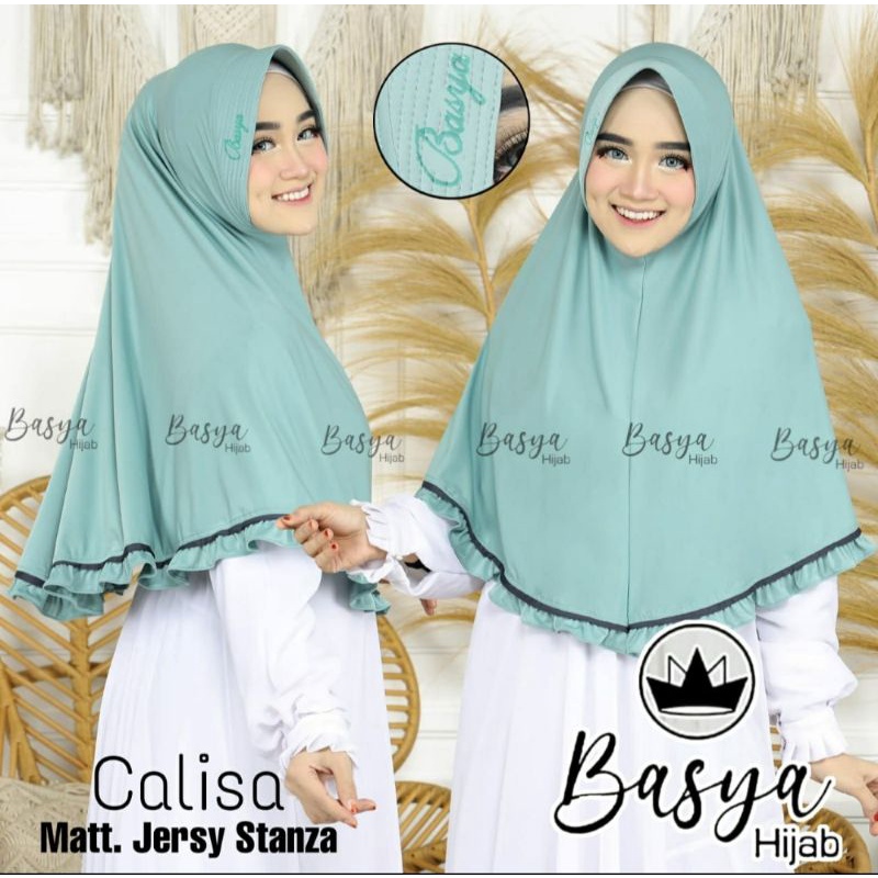 [Basya Hijab] CALISA••hijab instan jersey••bergo pet list rempel