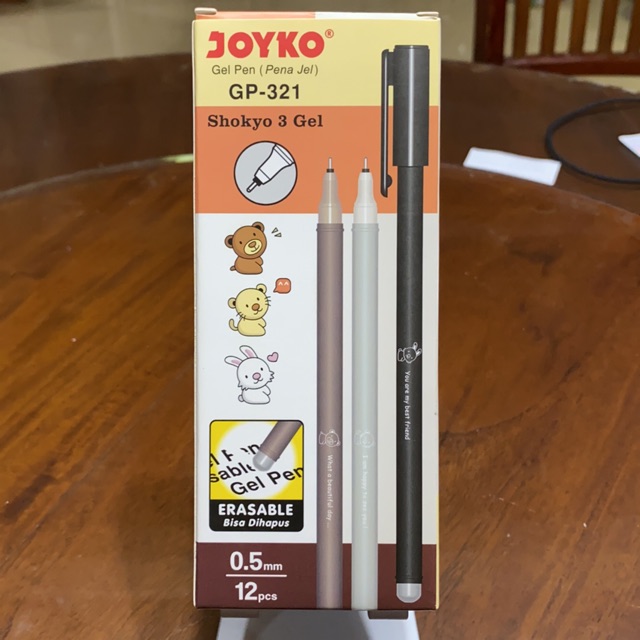 

( 1 PCS ) Shokyo 3 Joyko Erasable Gel Pen / Pulpen Pena Bisa Dihapus GP-321 Gp321 Joyko harga 1 pcs ( tersedia harga lusin )