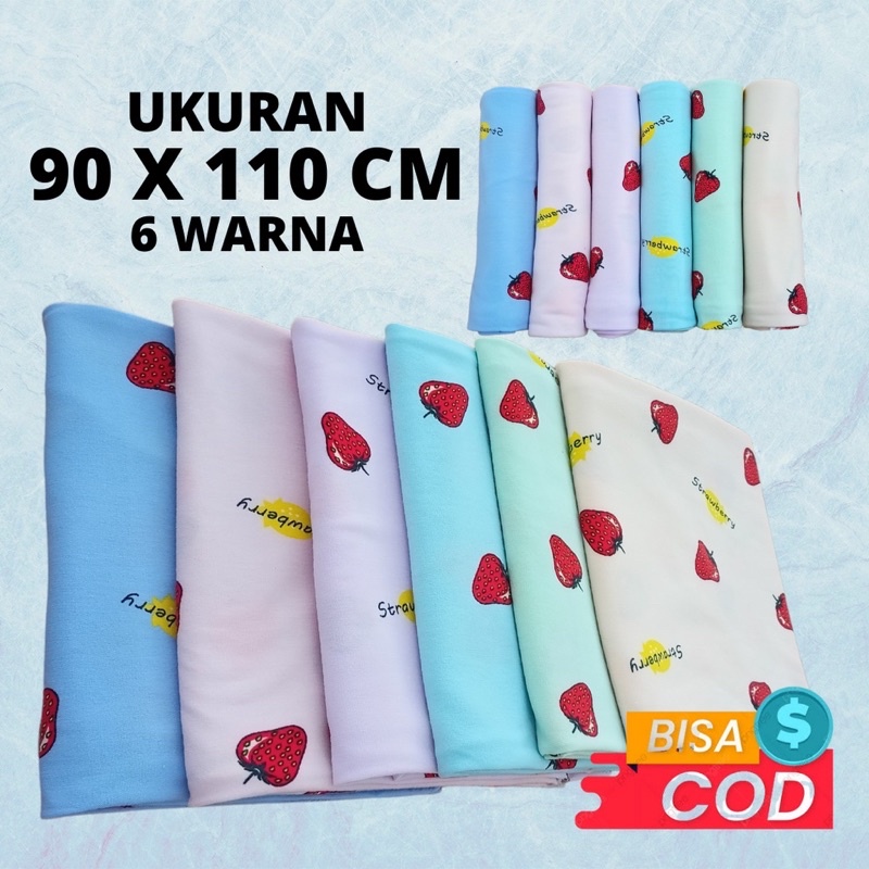 bedong bayi full print lembut terbaru 90x110cm