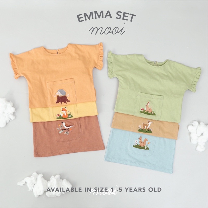 Mooi Emma Set V.2 New Collors / Setelan Anak