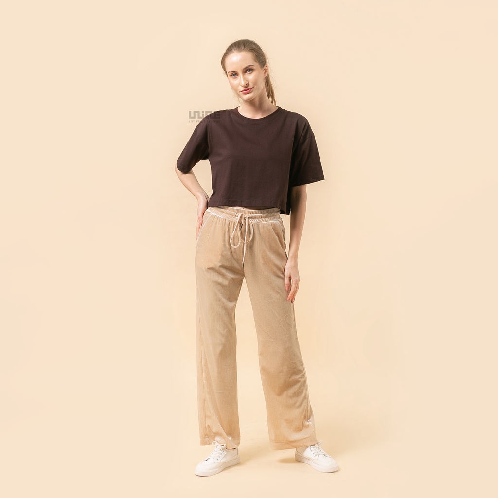 KAOS POLOS CROPTOP OVERSIZE MILO COTTON COMBED 24s WANITA OVERSIZED CROP TOP BAJU KOREA TSHIRT