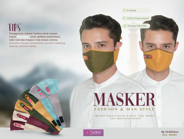 MASKER KAIN  FASHIONABLE  || AURANY