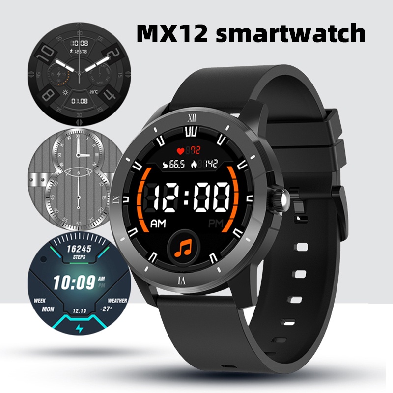 New Garansi IWO MX12 Music Jam Tangan Smartwatch 1.3 inch Original Full HD Screen Series 6 Watch