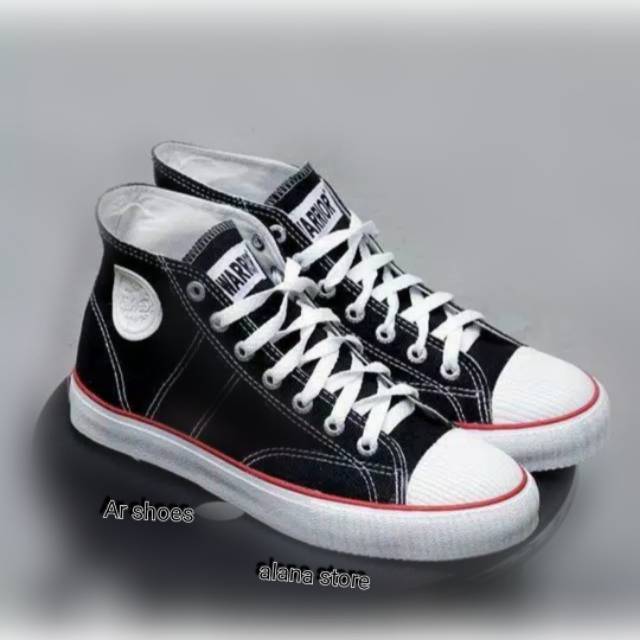 SEPATU SEKOLAH WARRIOR CLASSIC TINGGI /SEPATU WARRIOR TERMURAH /sepatu warrior classic hi cut hitam