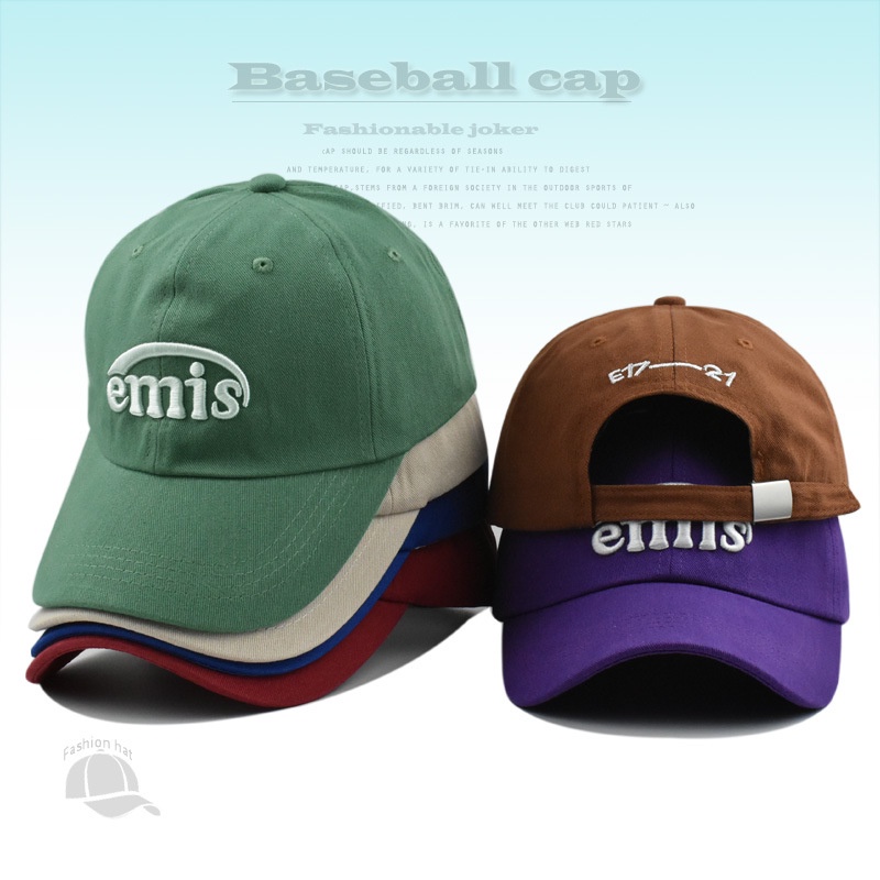 Emis Topi Baseball Motif Bordir Tulisan Ala Korea Untuk Wanita