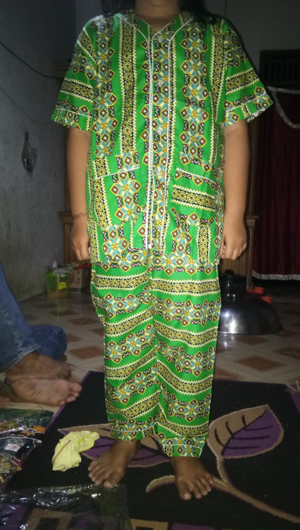 Piyama Batik Bagan Anak Size 1-10 (batik Bagan Siapi Api)