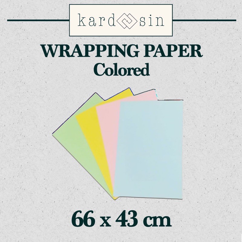 

WRAPPING PAPER COLORED WARNA DOORSLAG DUSLAK PINK KUNING BIRU HIJAU YELLOW BLUE GREEN KERTAS 63X43