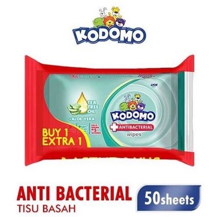 Tisu Basah Kodomo Baby Wipes Antibacterial 50 x 2 Buy 1 Get 1