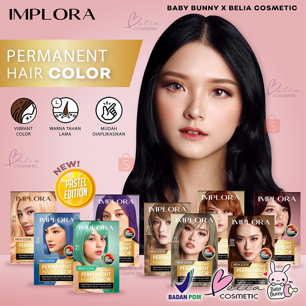 ❤ BELIA ❤ IMPLORA New Permanent Hair Color | Semir Rambut | Pewarna Rambut | BPOM