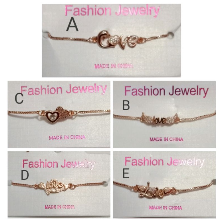 RK341. Gelang tali serut xuping wanita lapis emas dgn mata zircon ukuran flexibel