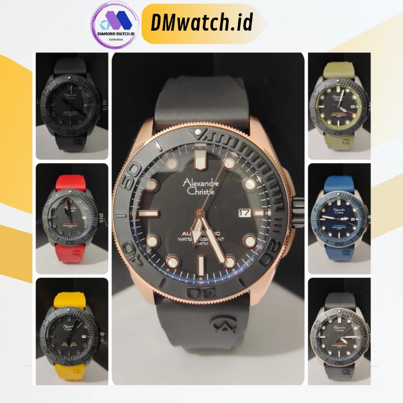Jam Tangan Pria Alexandre Christie AC 3042 AC3042 Automatic Original Garansi Resmi 1 Tahun Free Stra