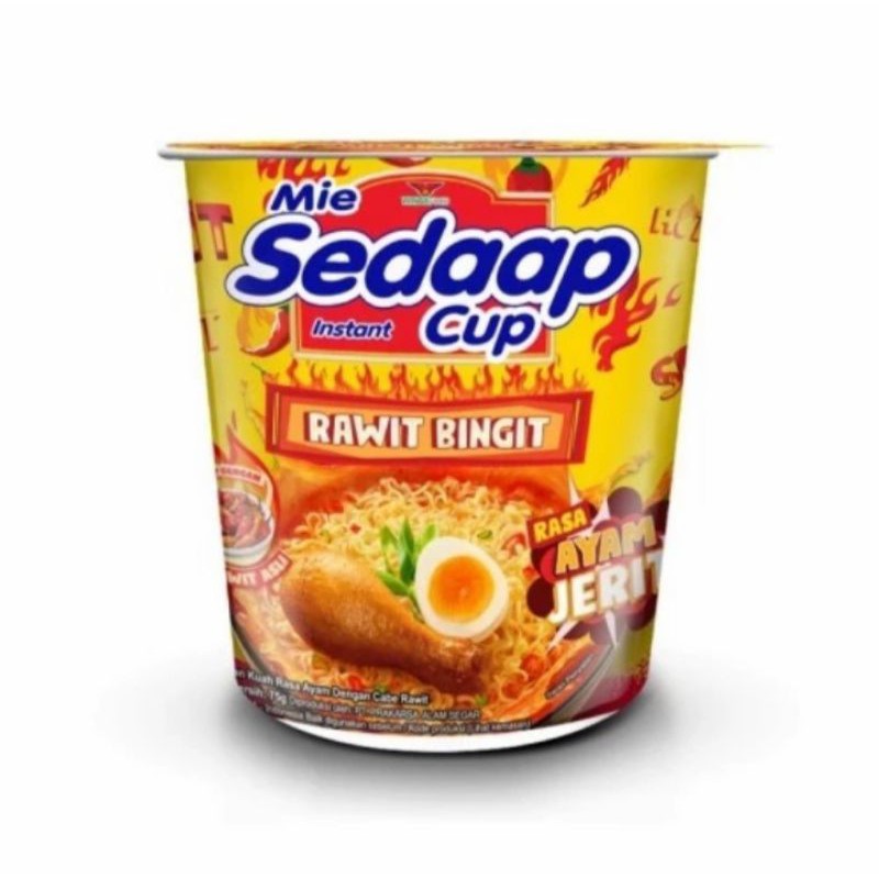 

Mie Sedap Cup Rawit Bingit Rasa Ayam Jerit