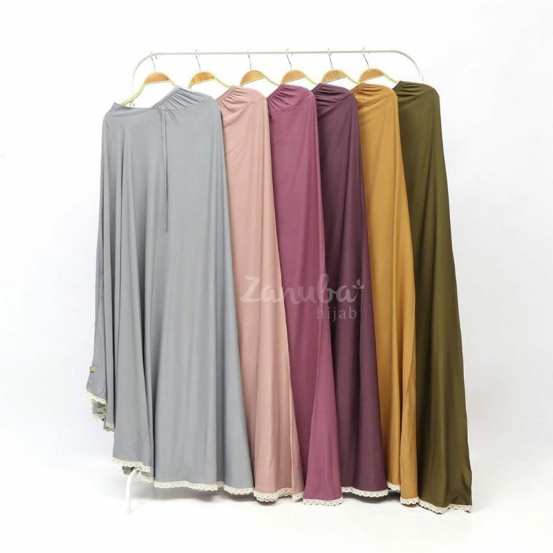 Lace Prayer Set Zanuba | Mukena Zanuba Rayon Twill