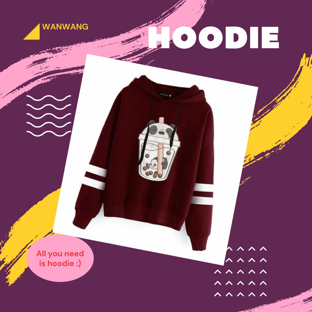 SWEATER HOODIE BOBA JAKET WANITA CEWEK [REAL PICT] WW1