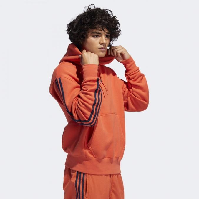 Adidas Men Off Court Hoodie Orange Originals