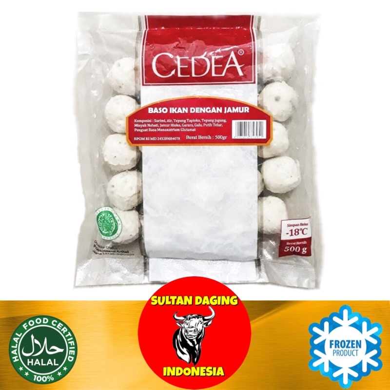 

CEDEA BAKSO IKAN JAMUR 500 GRAM ISI 25 BUTIR/ CEDEA BAKSO IKAN JAMUR 500GR/ BAKSO IKAN JAMUR MUSHROOM/ BAKSO IKAN JAMUR CEDEA FROZEN/ BASO JAMUR