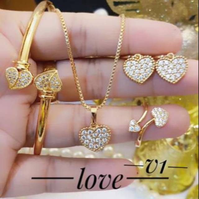 Xuping Set perhiasan lapis emas 24k 0219