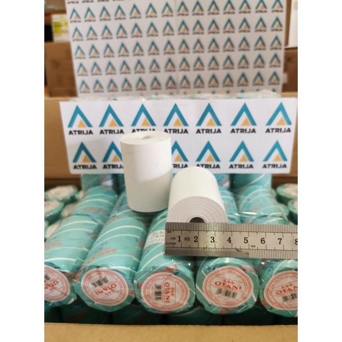 

1 BOX (100) CORELESS KERTAS THERMAL STRUK KASIR OTANI BLACK 57X38
