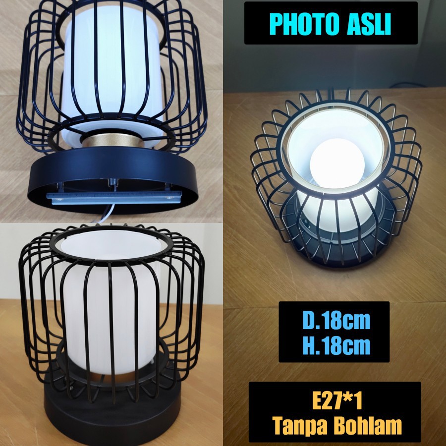 Lampu Plafon Cage + Glass Dekorasi Teras