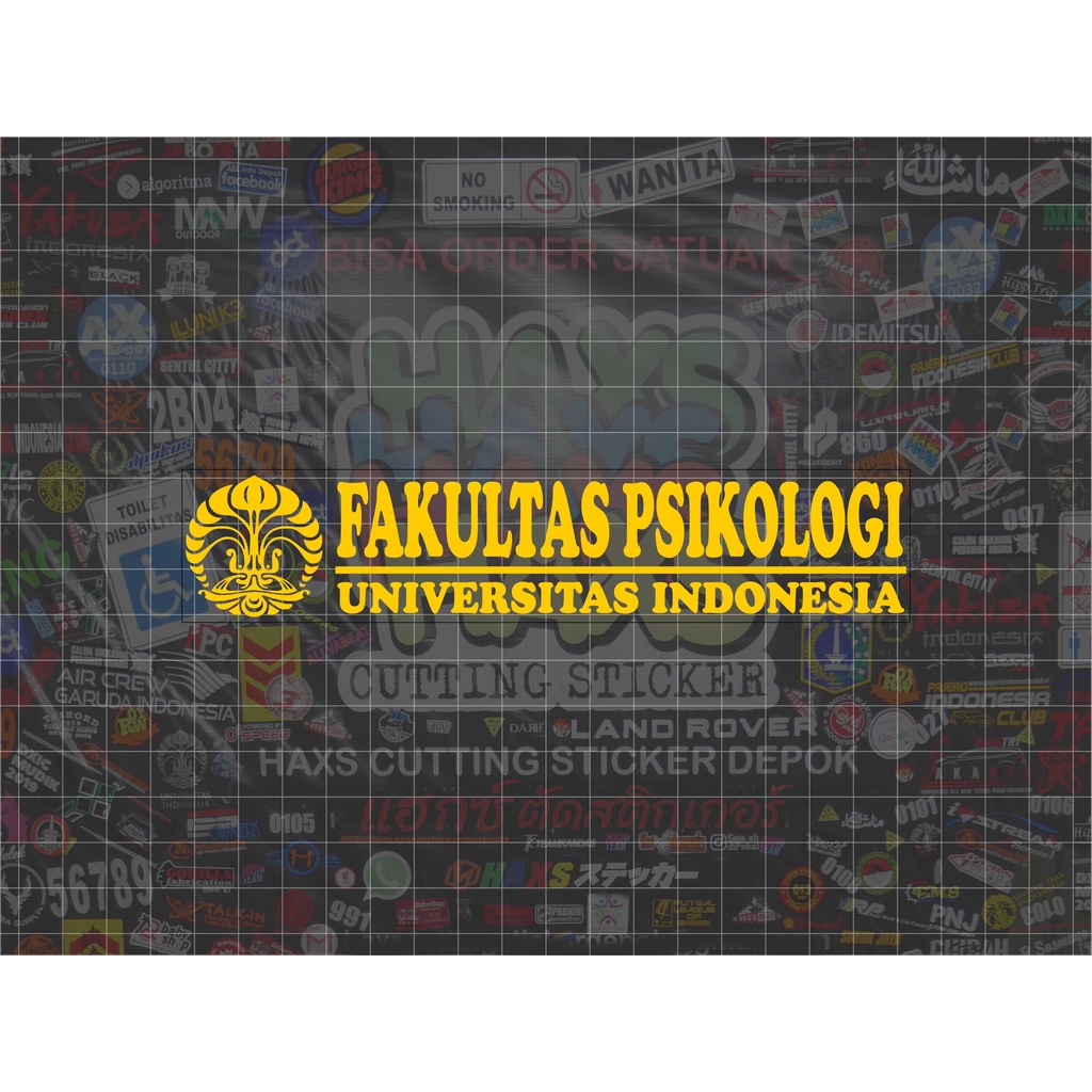 Cutting Sticker Fakultas Psikologi UI Universitas Indonesia Ukuran 20 Cm