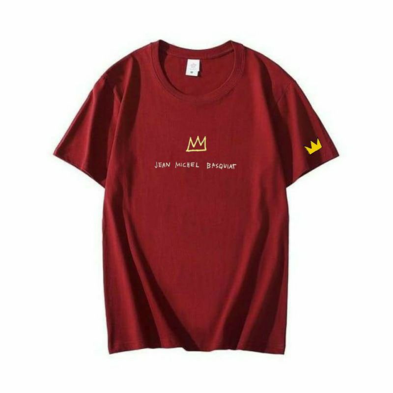 kaos T-SHIRT JMB Jean-Michel Basquiat maroon