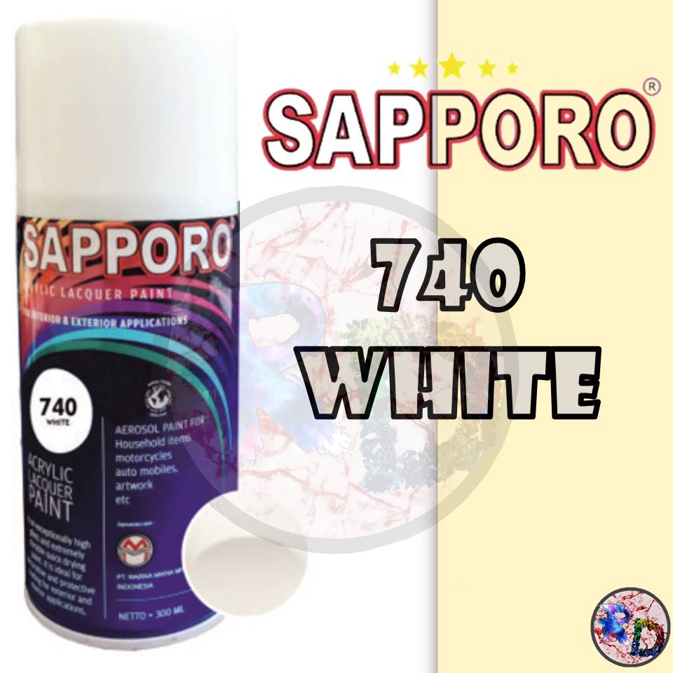 Sapporo Paint White 740 / Putih / cat semprot / pylox / pylok / pilok