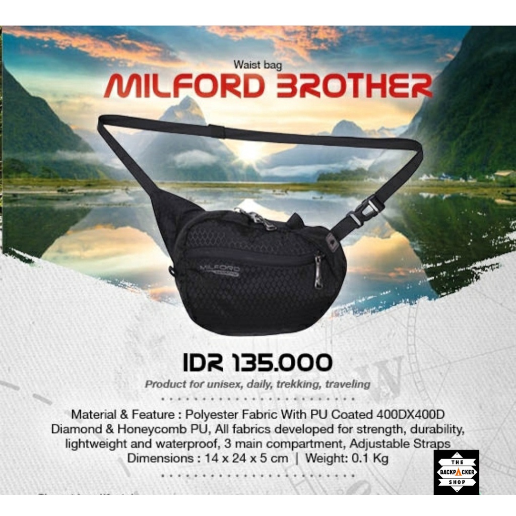 Consina Milford Brother waist bag tas selempang original