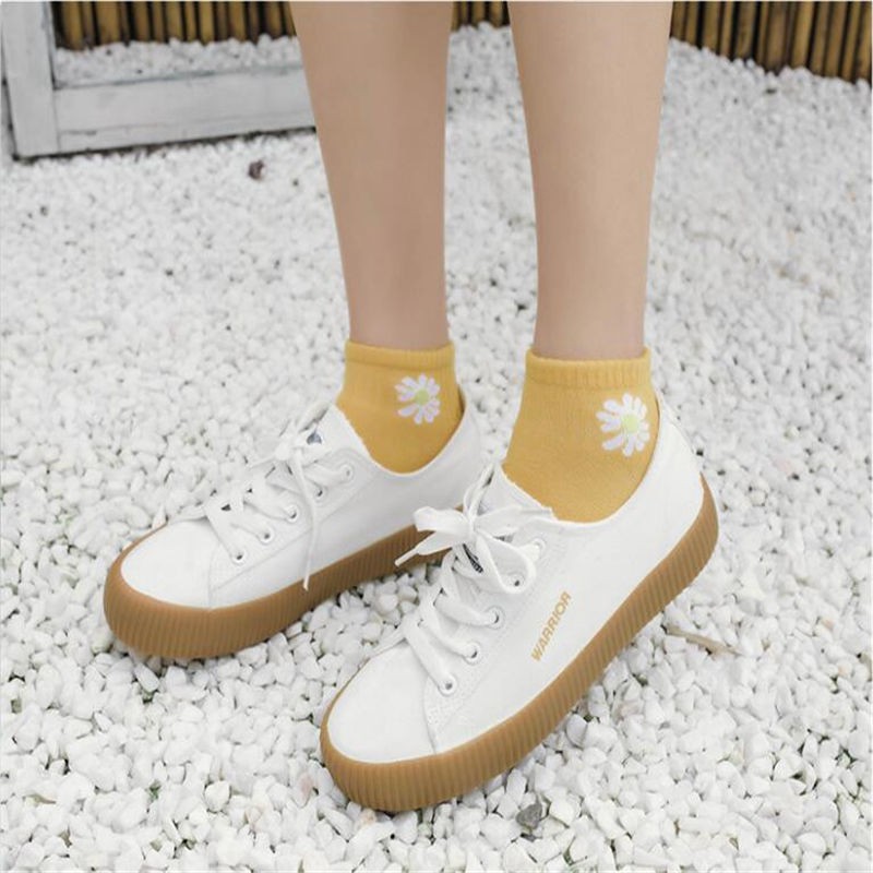 KAOS KAKI WANITA DEWASA KOREA KEKINIAN MOTIF BUNGA WOMEN SOCKS FASHION IMPORT a64