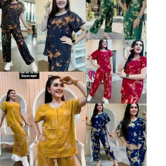 J&T COD SETELAN TIE DYE LENGAN PENDEK / ONE SET SIBORI / SETELAN TIEDYE / BUSUI FRIENDLY [KODE BARU