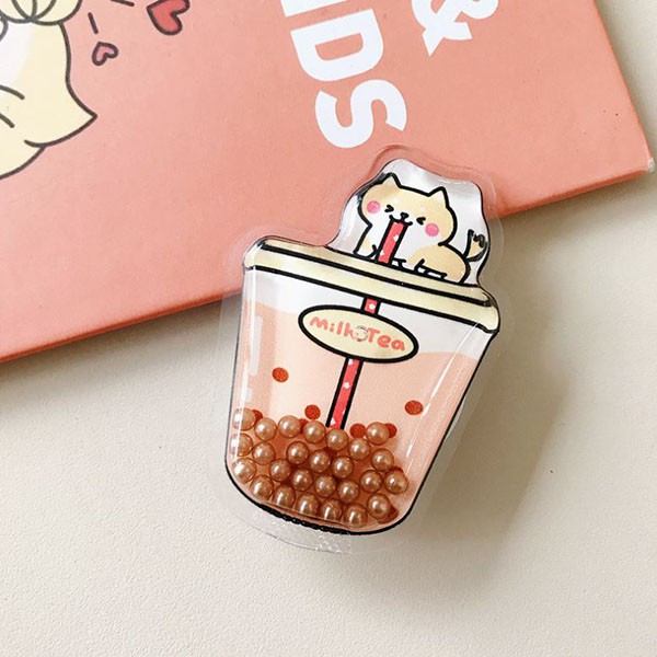 iring boba milk tea phone holder cartoon boba shp032 ( 3F2)