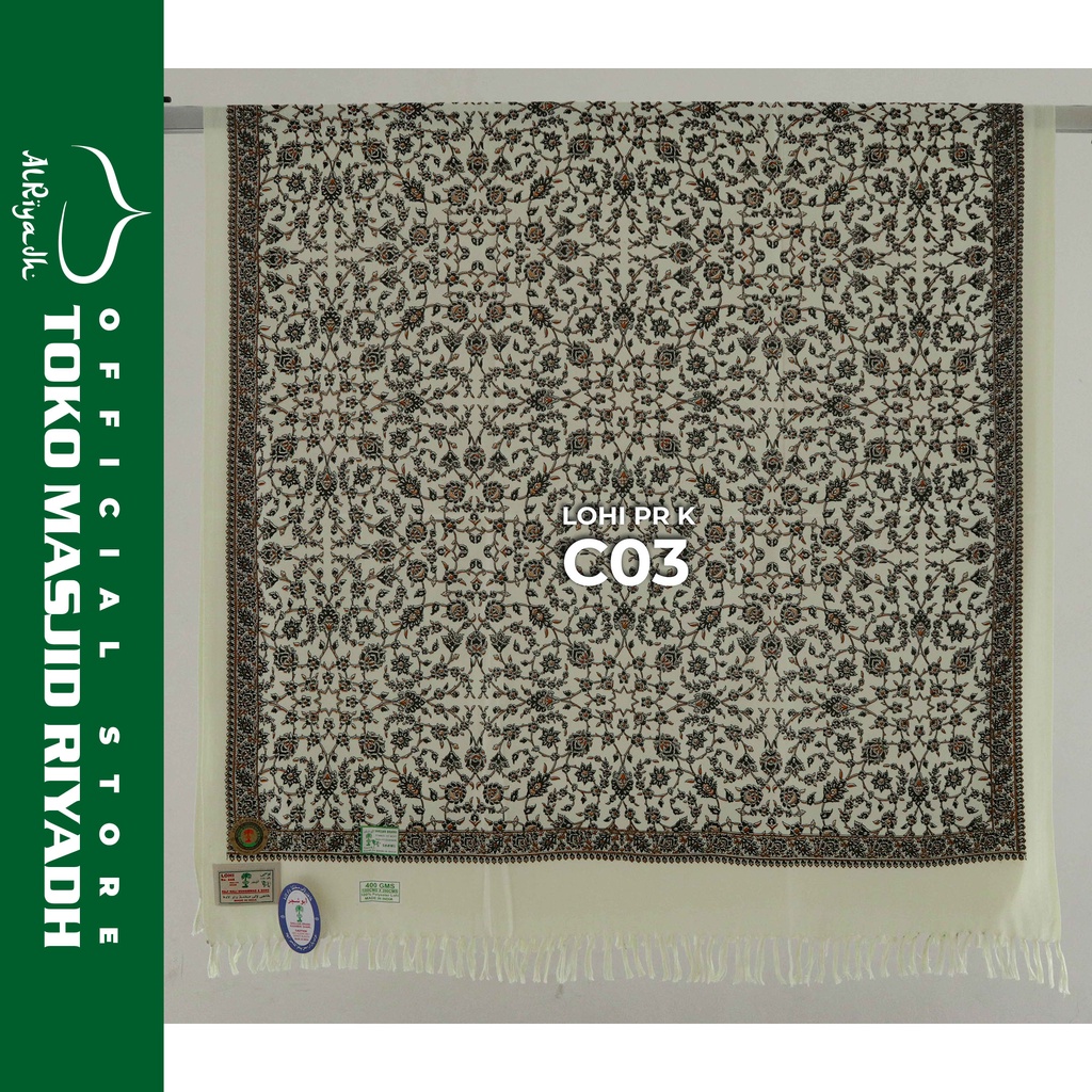 Sorban Import Kashmiri Print LOHI Kuning Krem