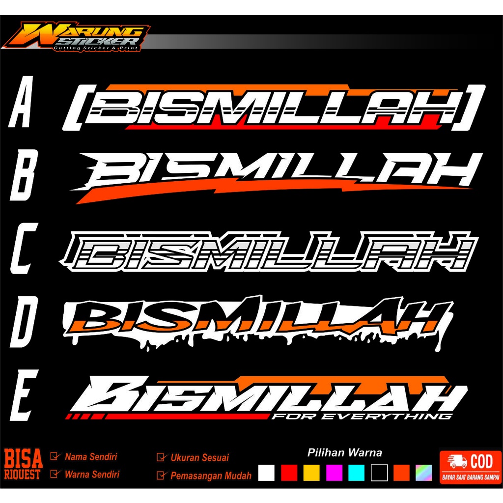 custom nama stiker kaca depan mobil m2 sticker avansa agya jazz granmax l300 new carry canter