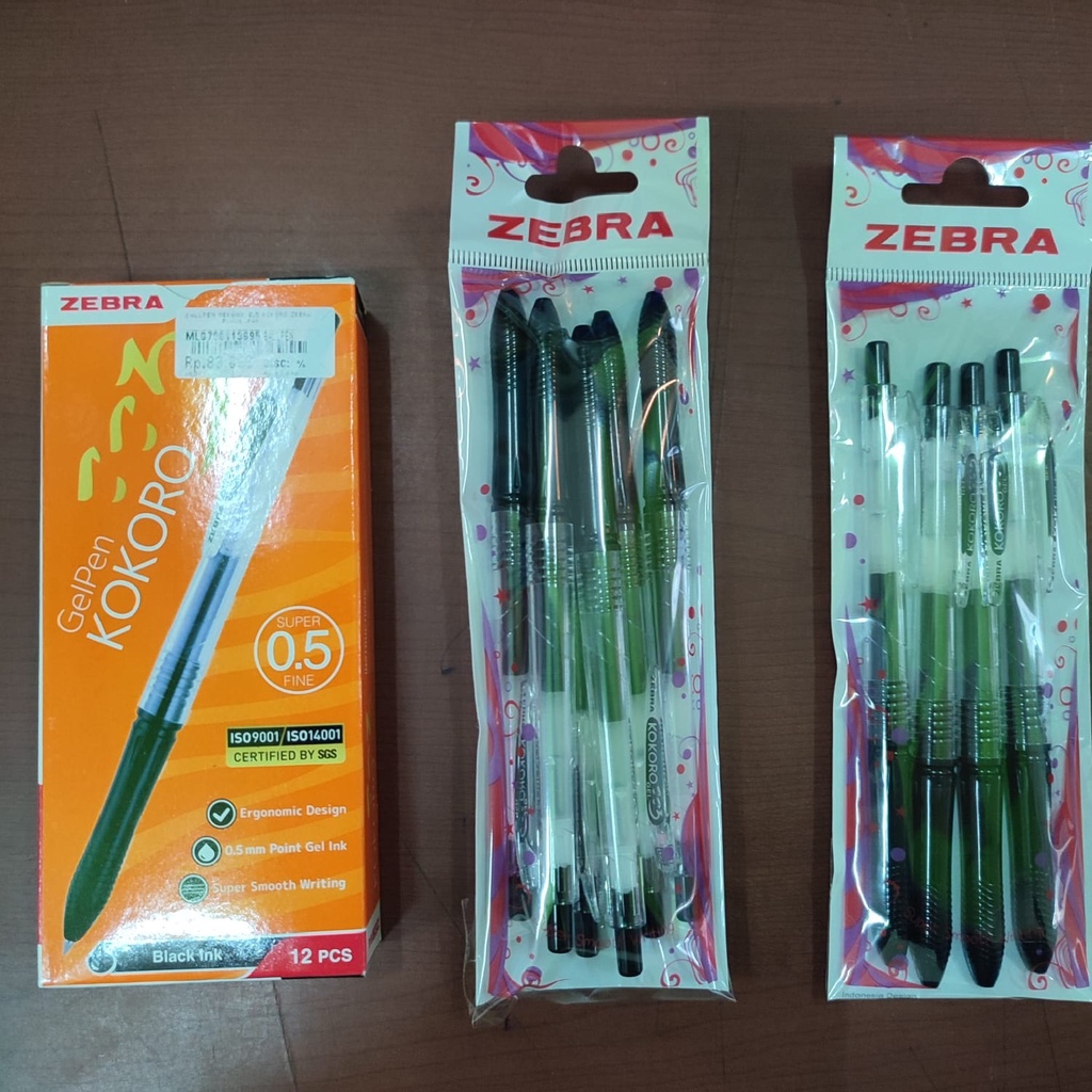 ATK BALLPEN MEKANIK 0.5 KOKORO ZEBRA BLACK 4PCS 6PCS 12PCS / TOGAMAS DIENG