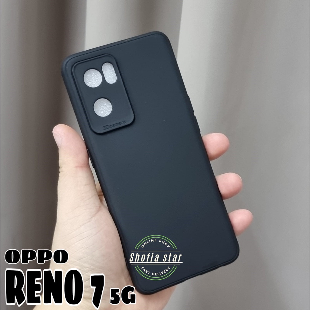 CASE OPPO RENO 8 4G 7Z RENO 7 4/5G SOFTCASE SLIM MATTE PREMIUM BLACK PROTECT CAMERA