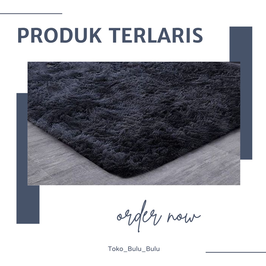 Karpet bulu rasfur murah ada resleting uk 160cm x 100cm