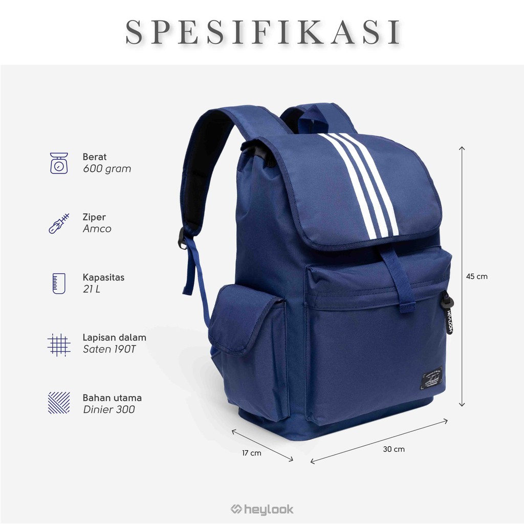 [BISA COD] Tas Ransel Laptop Pria Tahan Air Tas Ransel Perjalanan Tas Ransel Sekolah Universitas-698