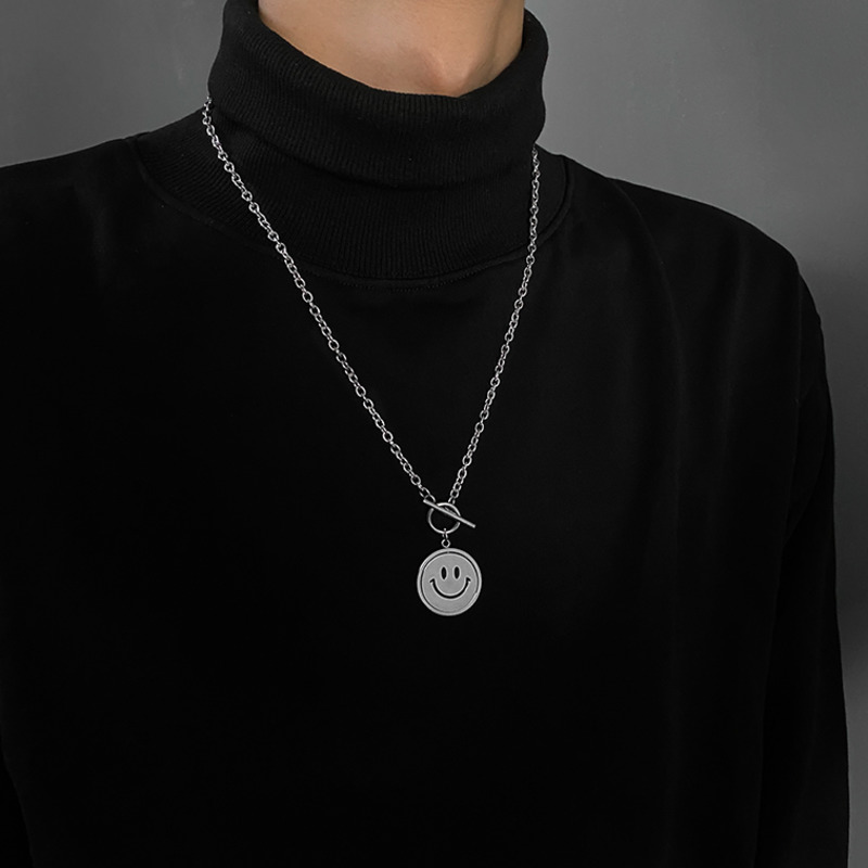Smile Necklace Fashion Street Titanium Steel Does Not Fade