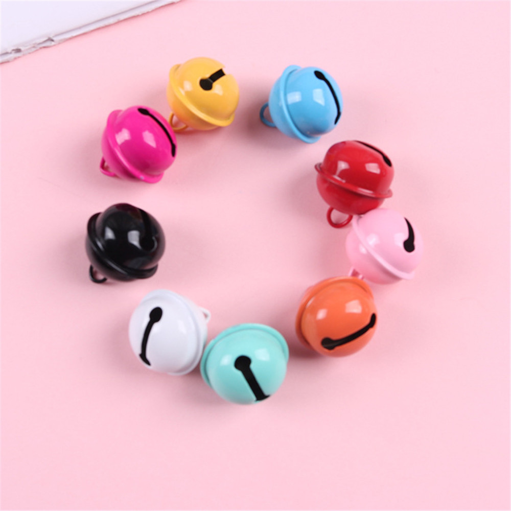 【TERSEDIA &amp; COD】10pcs Manik-Manik Lonceng Jingle Bell Warna-Warni Ukuran 22mm Untuk Dekorasi Pohon Natal