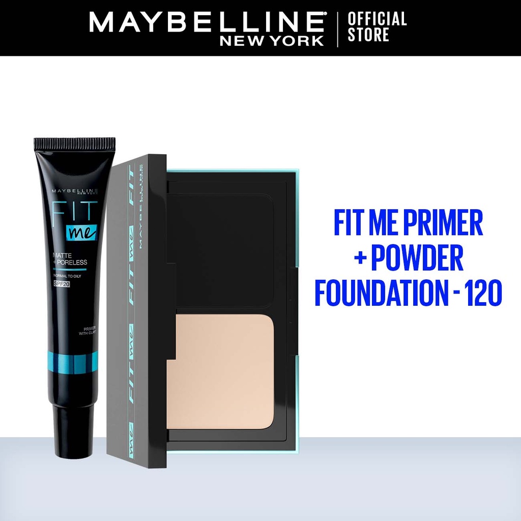 Maybelline Fit Me Primer + 24h Powder Foundation 120 - Makeup