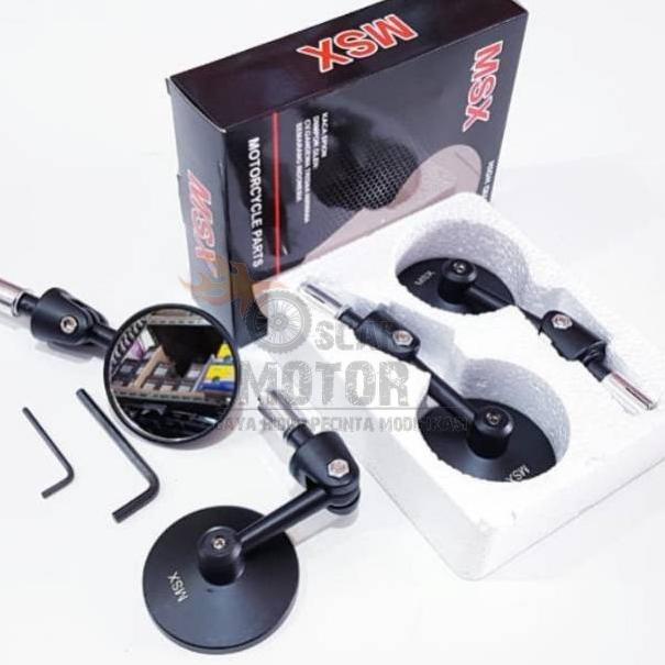 Spion jalu bulat Bar end motor nmax x xmax pcx vario beat mio ADV - Hitam L1Z3