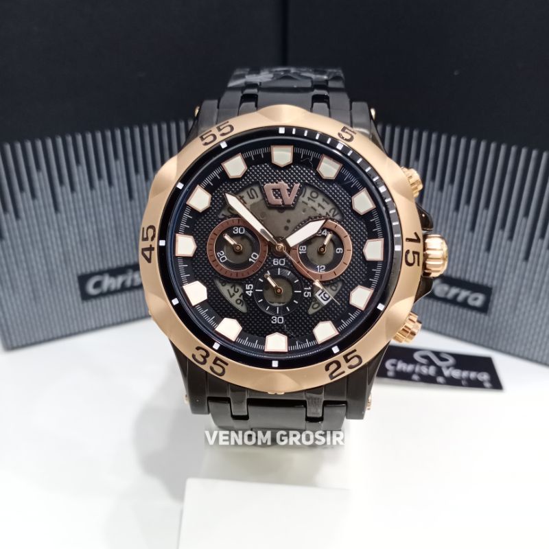 JAM TANGAN PRIA CHRIST VERRA CV C 75041G-16B BLU SERIES ORIGINAL