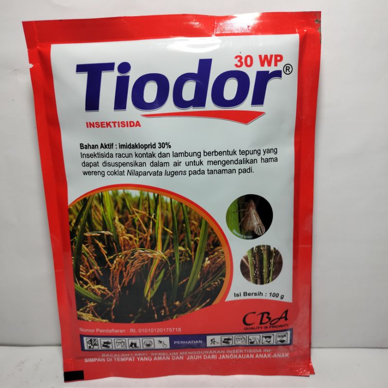 Insektisida Imidakloprip Tiodor 30WP 100gram untuk mengendalikan hama wereng coklat hama kutu daun d