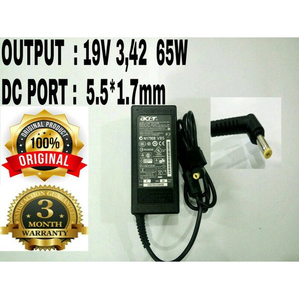 Charger Adaptor Laptop Acer Aspire 4741 4820 3820T 4750 4743 4738 4739 4740 19V 3.42a original