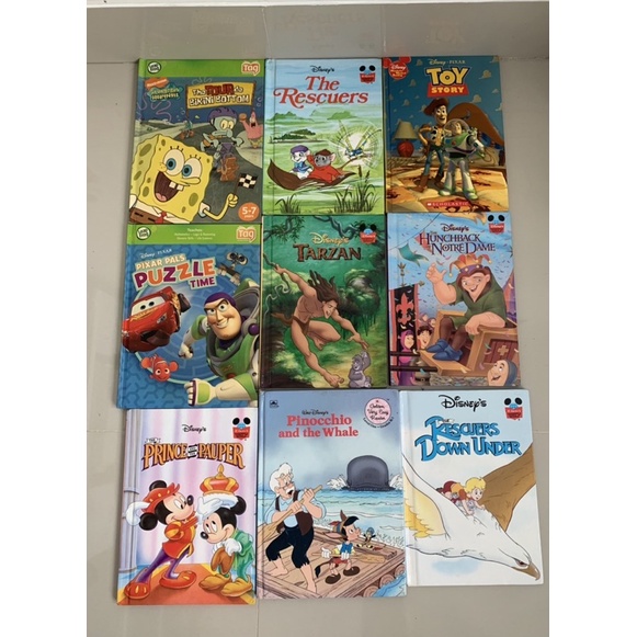 Preloved Buku Anak Disney Tarzan Toys Story Pinnochio Spongebob Mickey