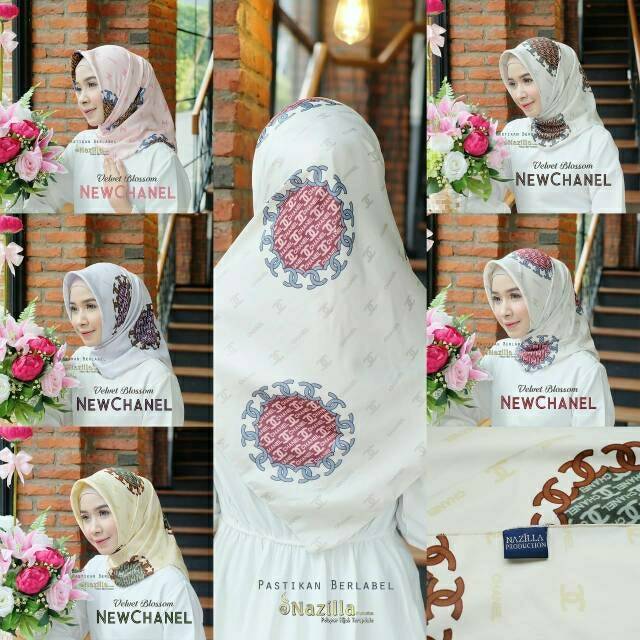 Segiempat jilbab hijab chanel